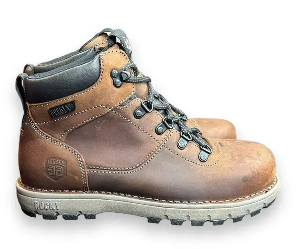 ROCKY WOMEN'S LEGACY 32 COMPOSITE TOE WATERPROOF BOOTS RKK0350 SIZE 9.5 Brown
