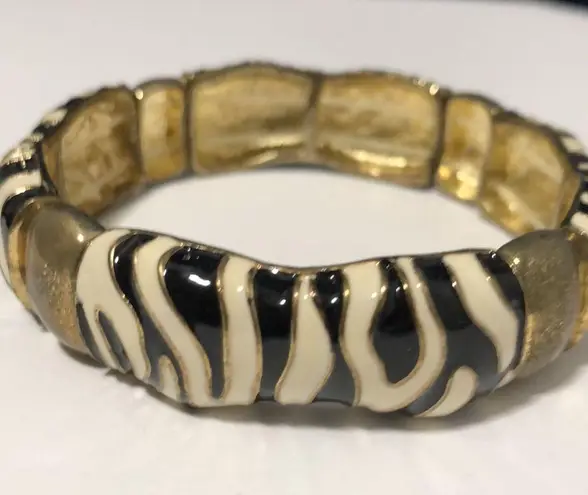 Macy's Zebra Gold Stretchy Bracelet