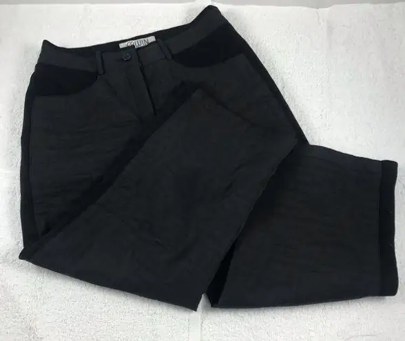 28 high rise Silk quilted capris pants