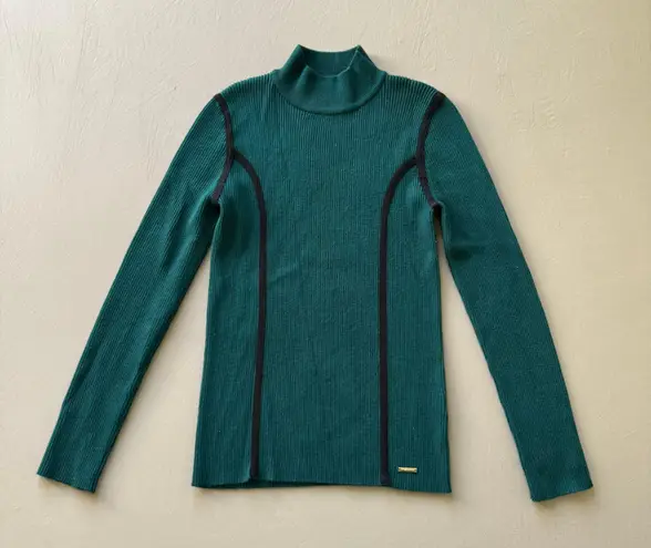 Elie Tahari Tahari Mockneck Ribbed Sweater