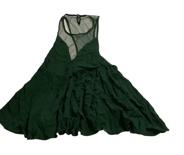 Mustard Seed  Women's Green Flowy Tank Top XS Buckle Accent Mesh Detailing​ - Image 1