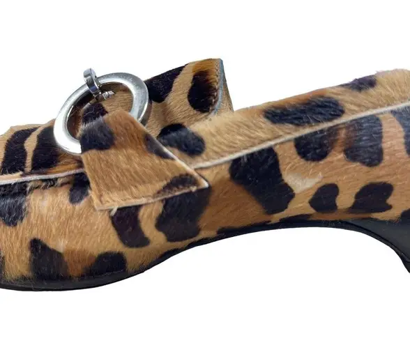 Claudia Ciuti Leopard Made In Italy Pony Hair Slip On Loafers 9 1/2 M Size undefined