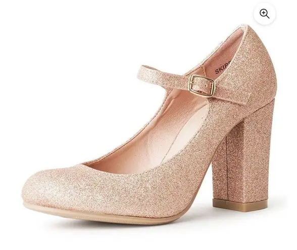 J. Adams rose gold glitter healed dress shoes