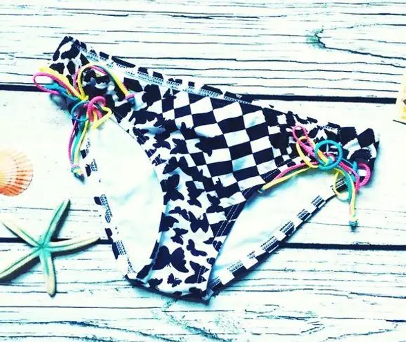 Hobie Swim Hipster Butterfly Printed Bikini Bottom