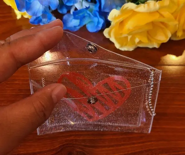 None Keychain Wallet- Hearts