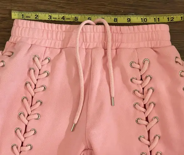 Hidden Cult Lace Up Wynn Sweat Pants Bubblegum Pink Size X Small