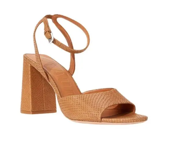 NWT STAUD Solange Tan Snakeskin Heels Size 39