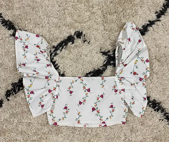 ZARA Floral Crop Top