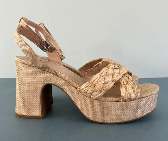 DV by Dolce Vit DV Dolce Vita Maggie Raffia Ankle Strap Platform Heel Sandals