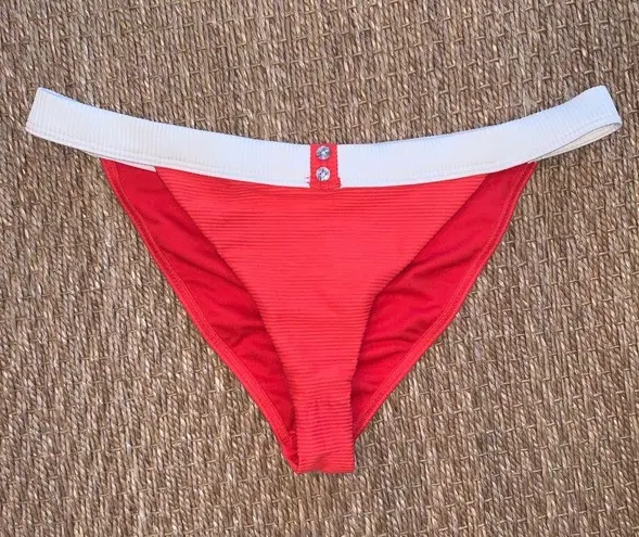 Topshop NWT  Red Button Tanga Bikini Bottoms US 10