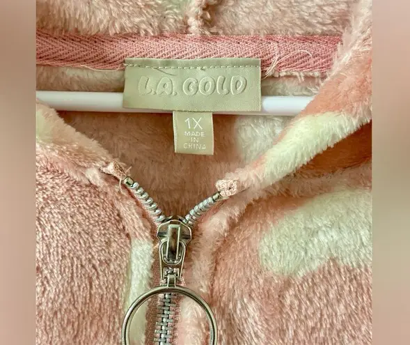 Cozy Pink Heart Fleece Zip