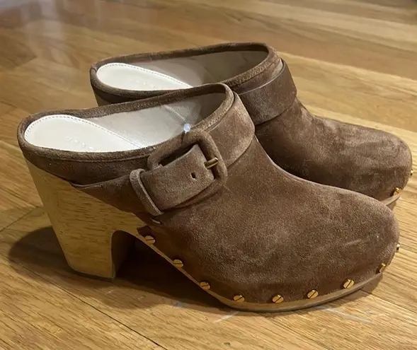 Veronica Beard  Dacey Clog  chestnut new without box sz 8.5