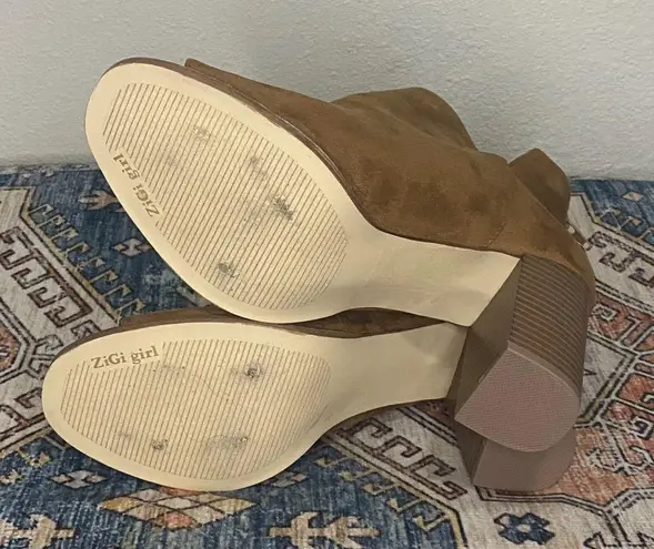 Zigi Girl Fall Brown Open Peep Toe Heel Boots Women’s Size 11M
