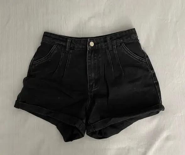 ZARA Black Denim High Waisted Shorts