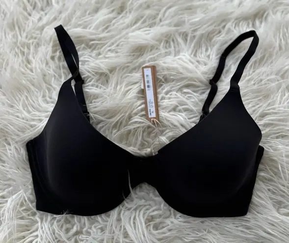 SKIMS Fits Everybody Scoop Plunge Bra Onyx Size 36DDD