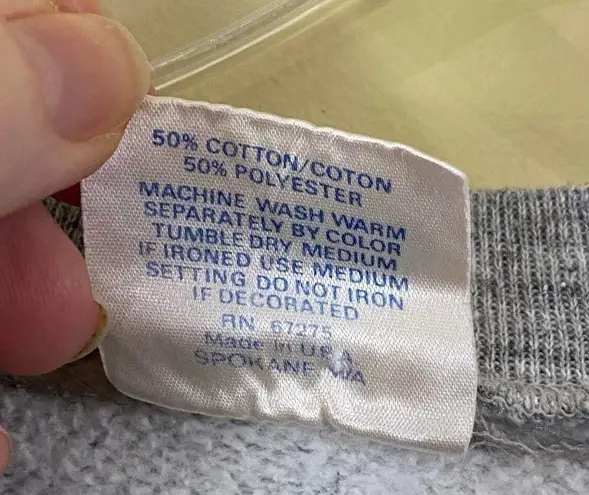 Buffalo David Bitton Vintage 80's New York Graphic Grey Sweatshirt Size Large Rare