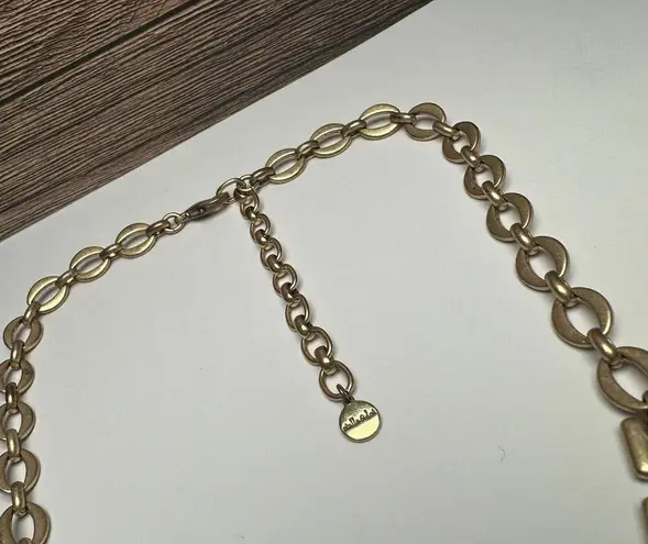 Stella & Dot Melia Blue Petal Rhinestone Multi Color Statement Bib Necklace