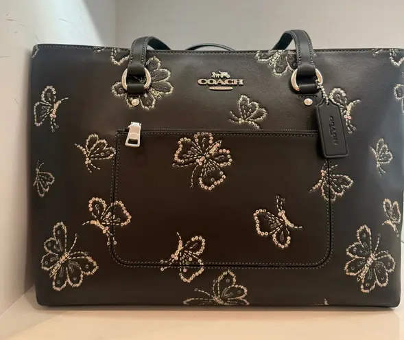 coach Station Tote Bag With Butterfly Print cck87