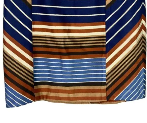 J. McLaughlin  Montecito Pencil Striped Slit Skirt Zip Clasp Close 4 Multi #2627