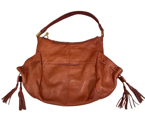 Hobo International HOBO Women's Leather Shoulder Bag with Tassel Accents Zip-Top Closure
