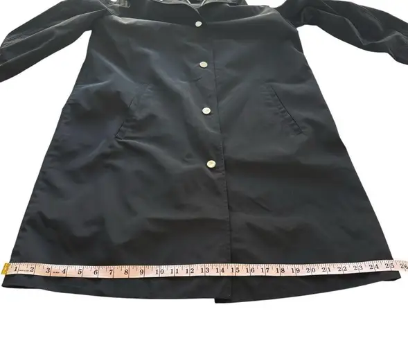 JANE POST NYC Double Layered Trench Raincoat Waterproof Black Medium M Chic Rain