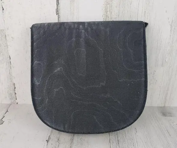 Black 3D Rose Flower Design Tulle Fold