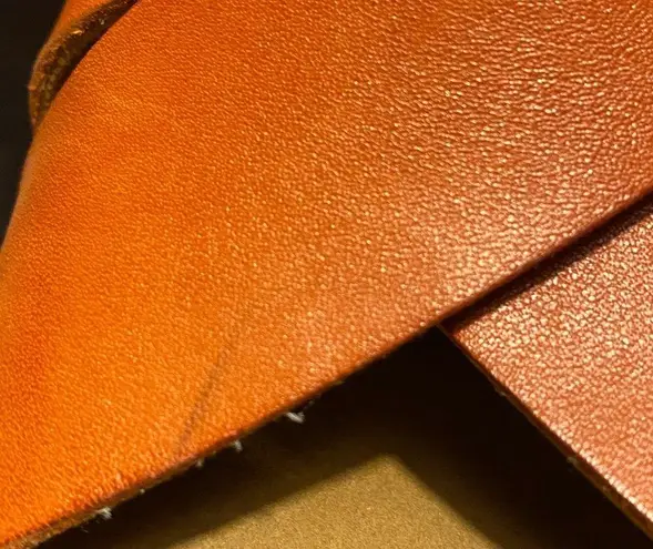 Cobb Hill by Rockport Alleah slingback wedge sandal size 9W Orange w/ cork sole