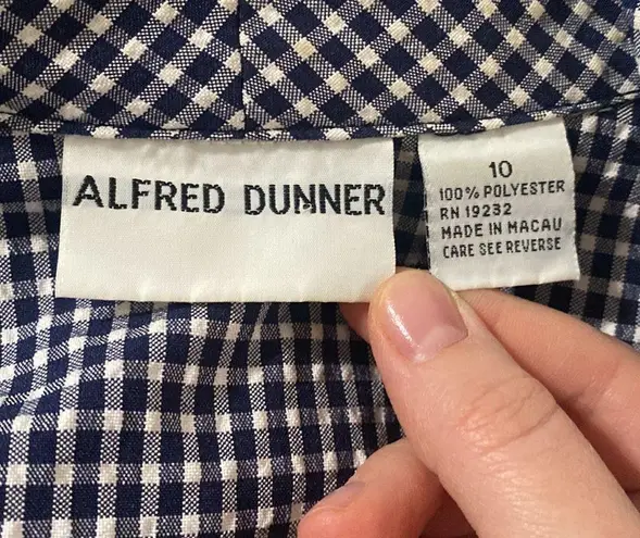 Vintage seersucker gingham bomber embroidered and embellished stars size 10 White