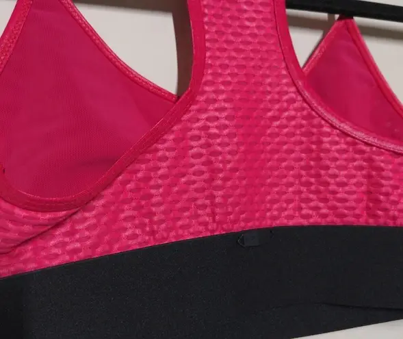 Koral  Pink Black Sports Bra S Textured Racerback New with Tags (NWT)