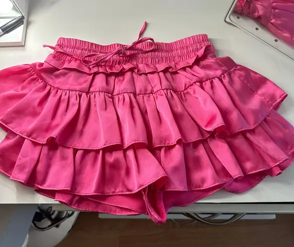 The Pants Store pink ruffle skirt