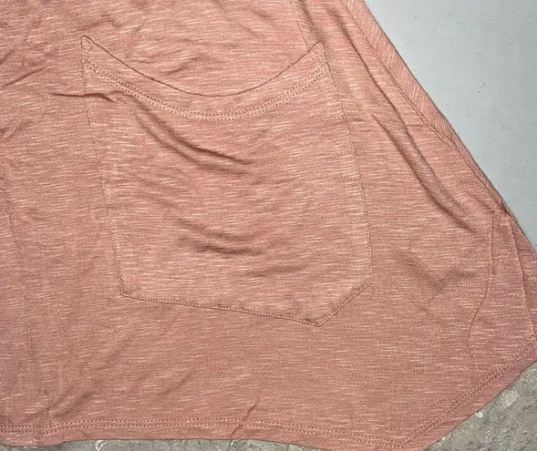 LOGO By Lori Goldstein LOGO Lori Goldstein NWOT Sz XL Pink - Lace Asymmetrical Slub Knit Top w/ Pockets