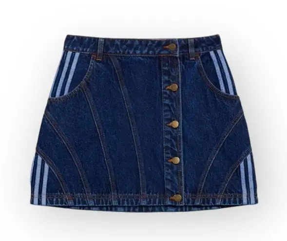 Ivy Park VHTF: new adidas originals x ᯾ Beyoncé Denim Mini Skirt ᯾ Dark Stripe M