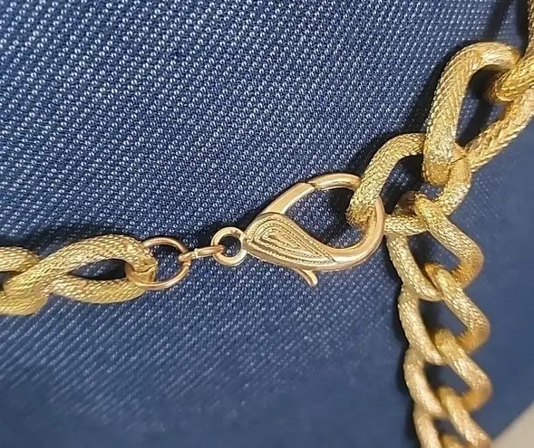 Gold Textured Chunky Chain Link Belt Adjustable