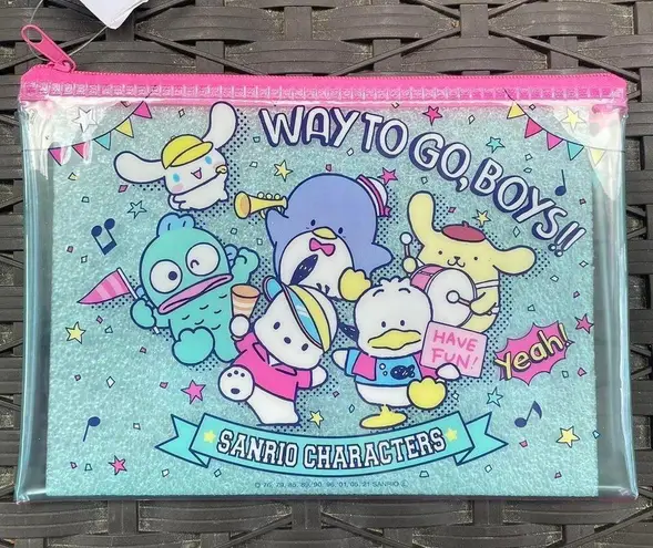 Sanrio Pink Blue Zipper Bag Double Sided