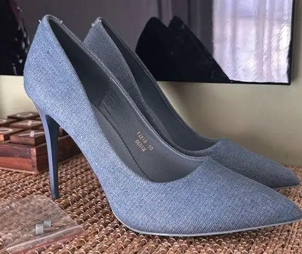 Bella Luna denim closed toe high heels size 10