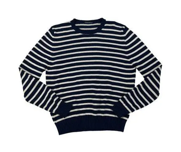 Brandy Melville  - Striped Knit Sweater in Navy Blue & White