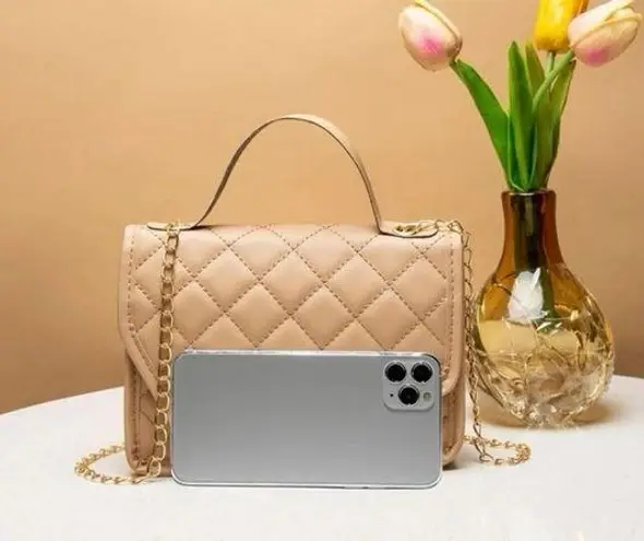 Waterproof,Lightweight,Business Casual Mini Quilted Embossed Flap Square Bag