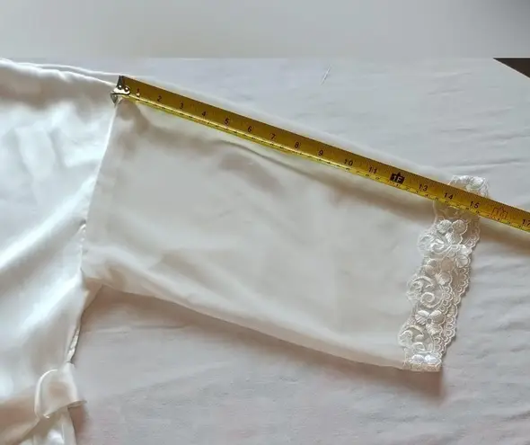 Maidenform Vintage Lingerie Nightgown Robe ONLY Long Lace White Size Medium