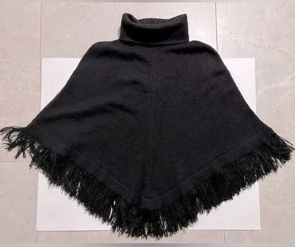 Andes Gifts Alpaca/Acrylic Black poncho Size undefined