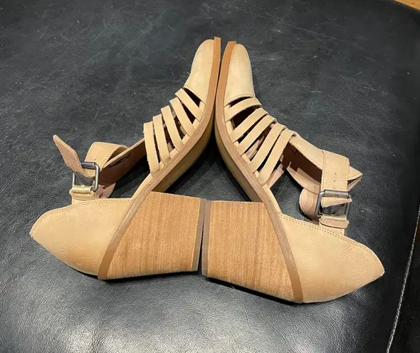 Caslon NWOT Nude Neutral Cutouts Breatheable All LEATHER Laser perforated Cutoffs Ankle Booties