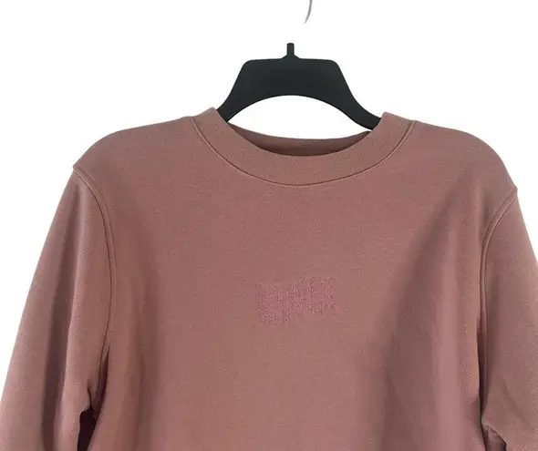 Brooklyn Cloth Women Size Large Dusty Rose Pink Self Love Club Crewneck Sweater
