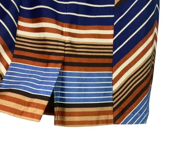 J. McLaughlin  Montecito Pencil Striped Slit Skirt Zip Clasp Close 4 Multi #2627