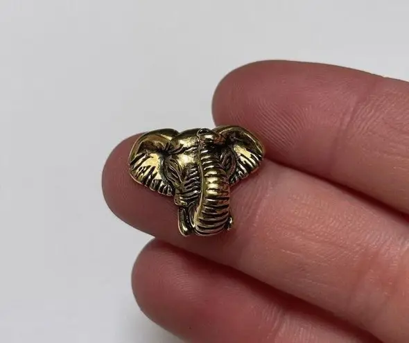 Signed COP 94 Pendant Charm Gold Tone Elephant