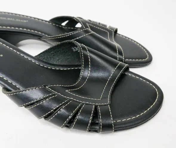 Montego Bay Club Vintage Y2K Black Leather Sandals