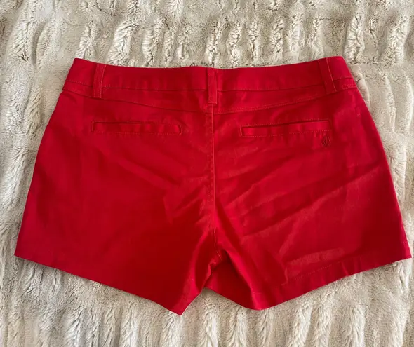 Volcom red shorts