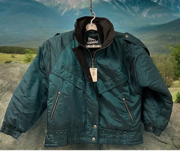Vtg 80’s 90’s Women’s Size L Ski Snowboarding Jacket Coat Teal Green INSIDE EDGE Size L