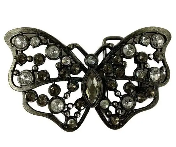 Novelty Belt Buckle Beaded Butterfly Interchangeable Large u Silver