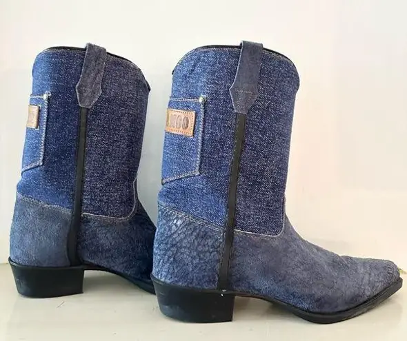 Durango Y2K vintage retro western rodeo Cowgirl boots size 6 denim patchwork