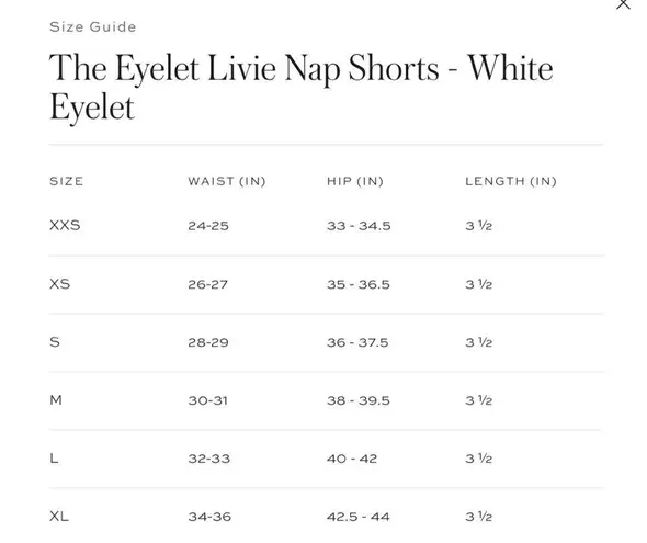 Hill House New!  Livie Nap Shorts White Eyelet