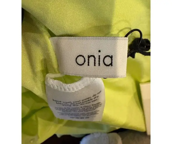ONIA Bathing Suit Women Small Yellow Citron Neon Michelle One Piece Swimsuit NWT